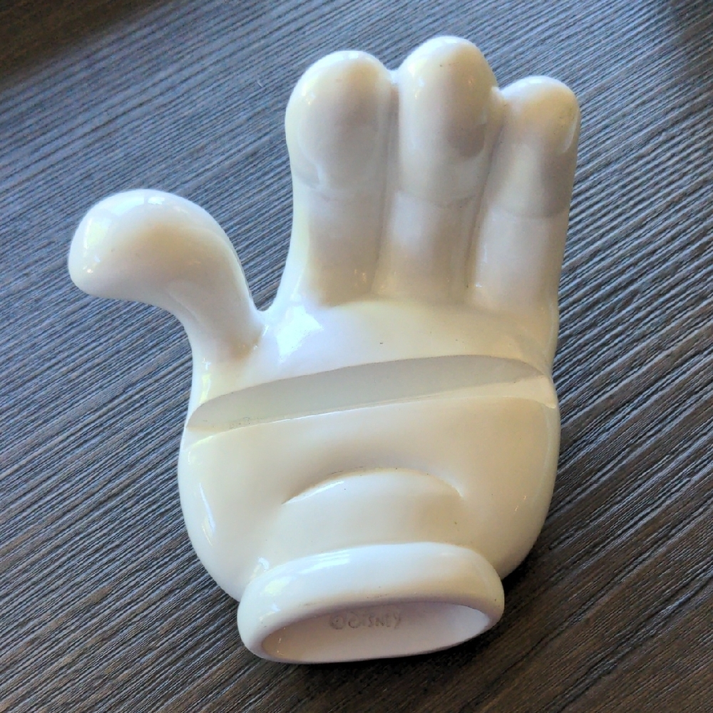 Disney White Mickey Mouse Glove Paperweight